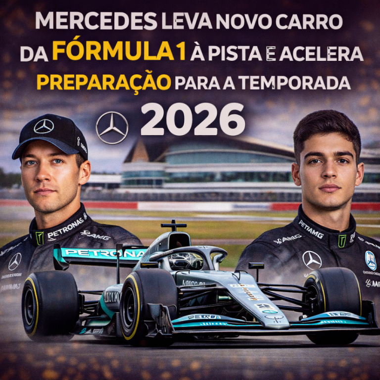 Mercedes leva novo carro da Fórmula 1 à pista e acelera preparação para a temporada 2026