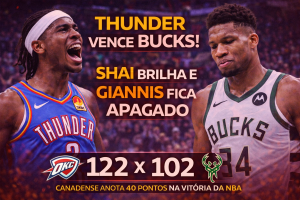 Thunder vence Bucks em noite tensa, Shai faz história e Giannis fica em segundo plano