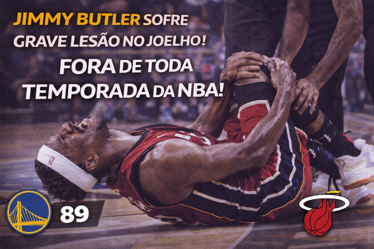Jimmy Butler sofre grave lesão no joelho, encerra temporada da NBA e muda rumos do Golden State Warriors