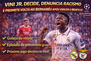 Vini Jr. Decide em Lisboa, Denuncia Racismo e Promete Resposta no Bernabéu Após Vitória do Real Madrid na Champions