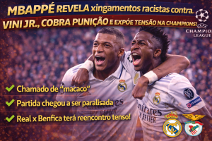 Mbappé Revela Ofensas Racistas Contra Vini Jr., Cobra Punição e Expõe Tensão na Champions Após Vitória do Real Madrid em Lisboa