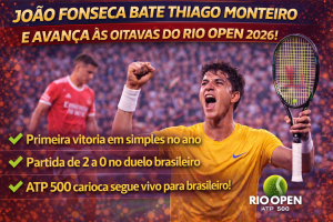 João Fonseca Encerra Jejum, Supera Thiago Monteiro e Avança às Oitavas do Rio Open 2026 com Autoridade no ATP 500