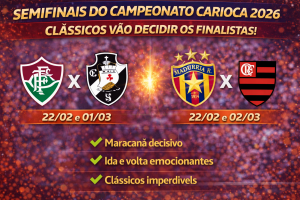 SEMIFINAIS DO CAMPEONATO CARIOCA 2026 PROMETEM CLÁSSICOS HISTÓRICOS, MARACANÃ DECISIVO E CLIMA DE FINAL ANTECIPADA