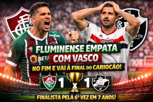 Fluminense arranca empate dramático contra o Vasco no Maracanã, confirma vantagem agregada e alcança a sexta final do Campeonato Carioca nos últimos sete anos