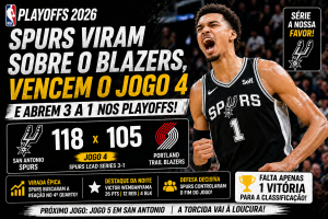 A VIRADA CONSAGRADORA DO SAN ANTONIO SPURS NO JOGO 4 CONTRA O PORTLAND TRAIL BLAZERS