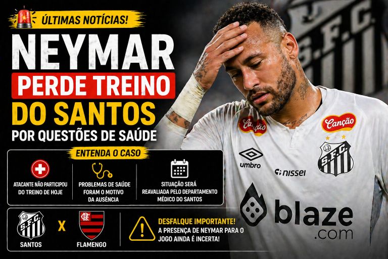 PREOCUPAÇÃO NO SANTOS: A AUSÊNCIA DE NEYMAR NO TREINO E O DESAFIO NA COPA SUL-AMERICANA