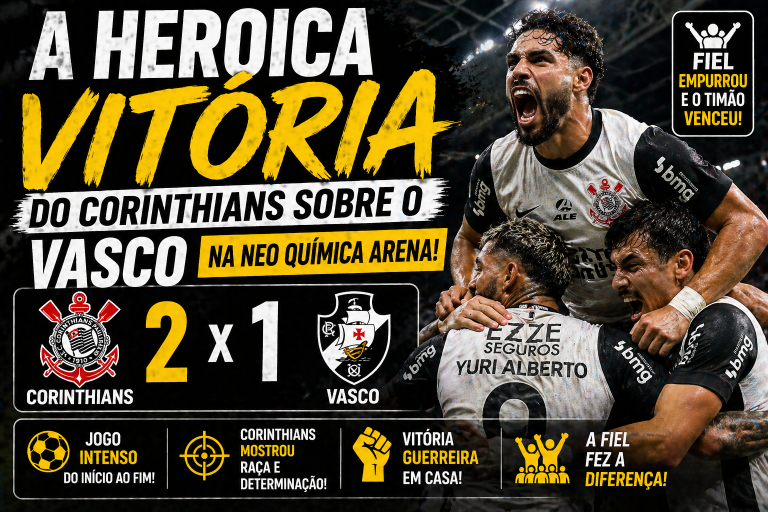 A HEROICA VITÓRIA DO CORINTHIANS SOBRE O VASCO NA NEO QUÍMICA ARENA