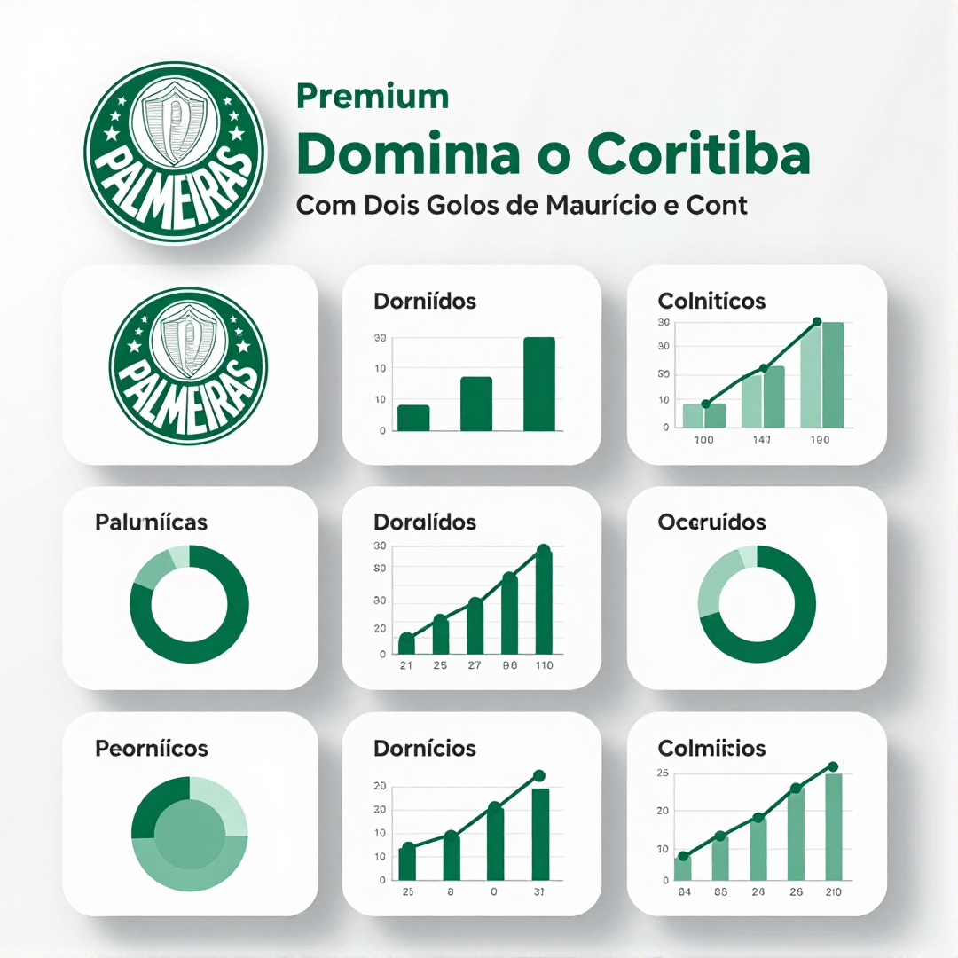 Infográfico - Palmeiras Domina o Coritiba Com Dois Gols de Maurício e Continua na Liderança do Brasileirão