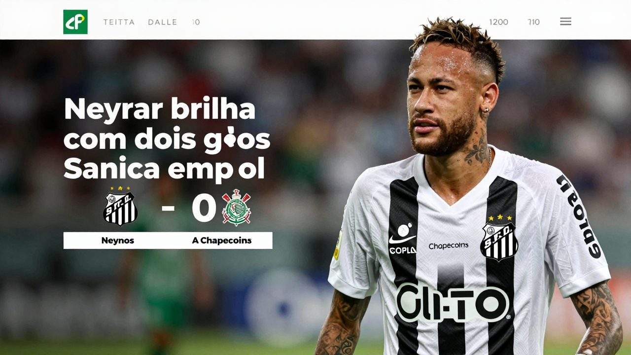 Neymar brilha com dois gols e Santos empata com a Chapecoense na Vila; veja análise completa