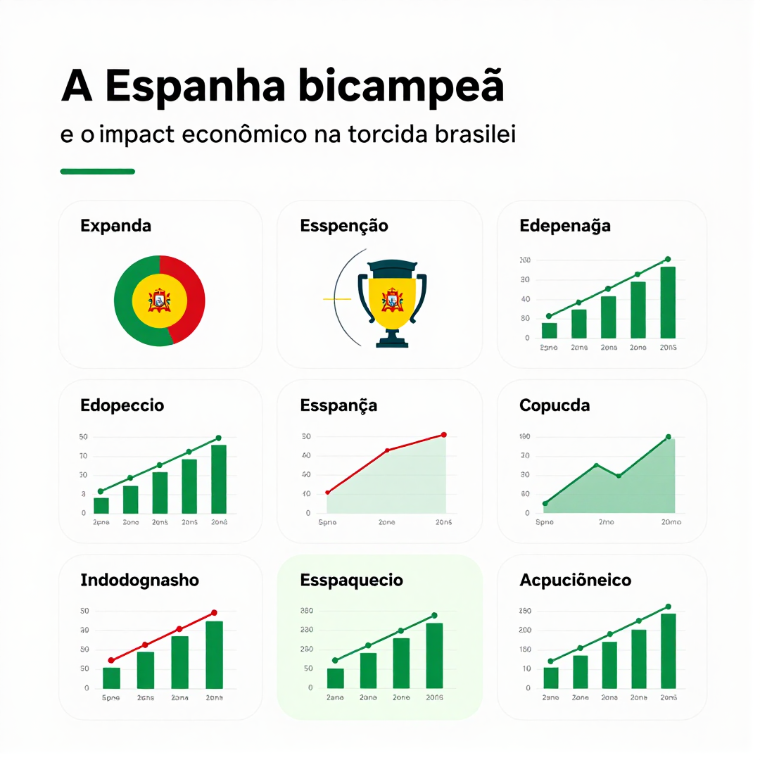 Infográfico - A Espanha bicampeã e o impacto econômico na torcida brasileira após a final da Copa