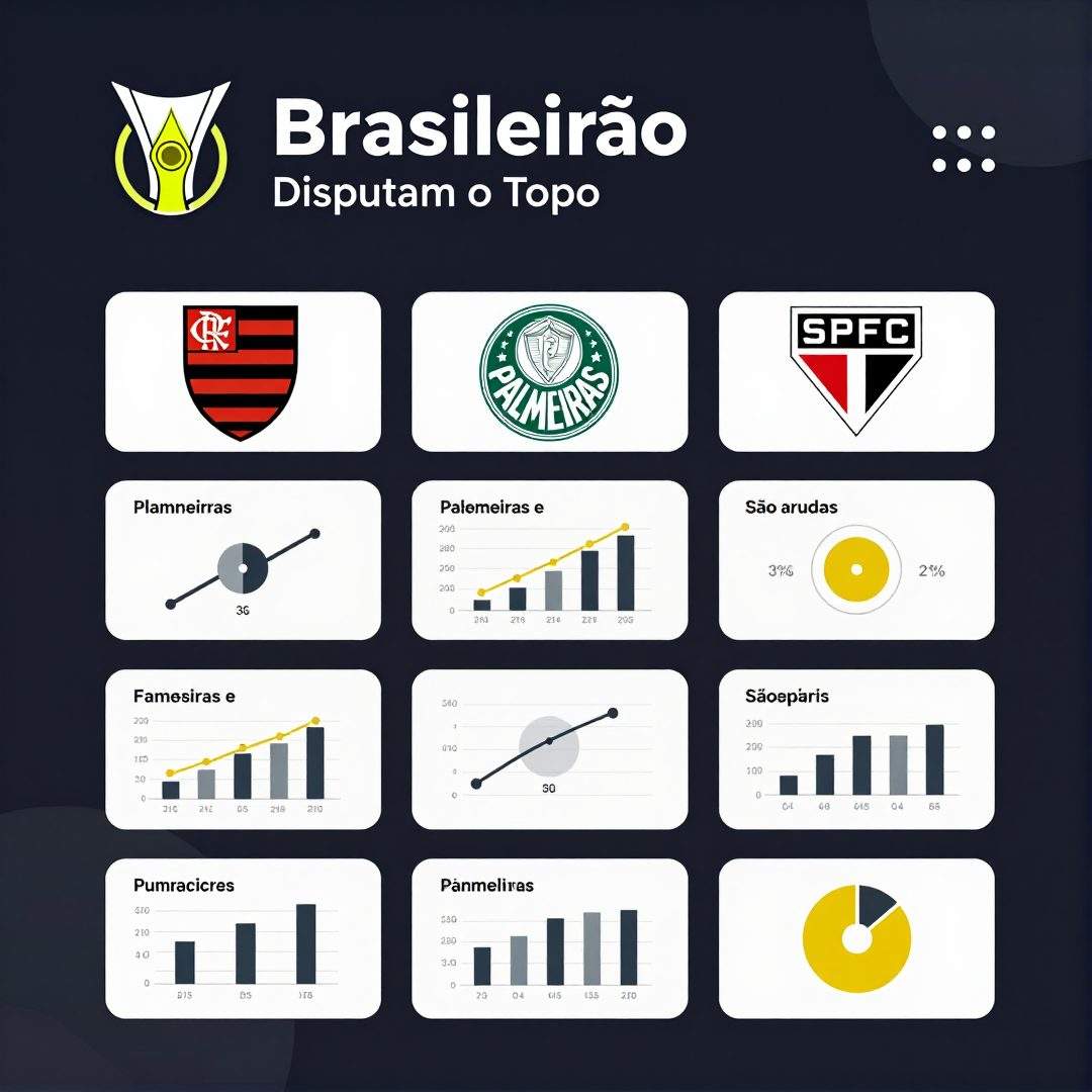 Infográfico - Brasileirão: Flamengo, Palmeiras e São Paulo Disputam o Topo; Cruzeiro e Remo Marcam Presença
