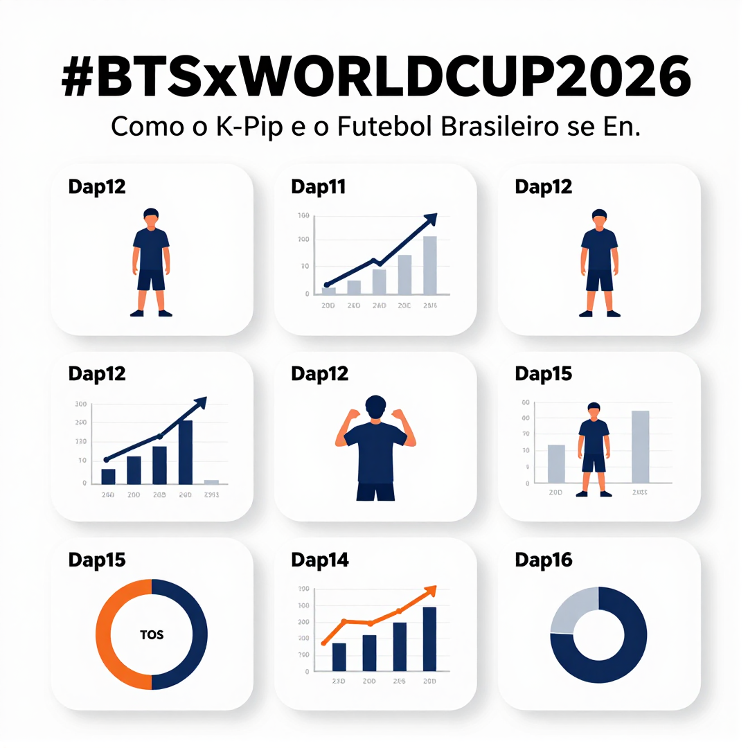Infográfico - #BTSxWORLDCUP2026: Como o K-Pop e o Futebol Brasileiro se Encontram na Era 2026