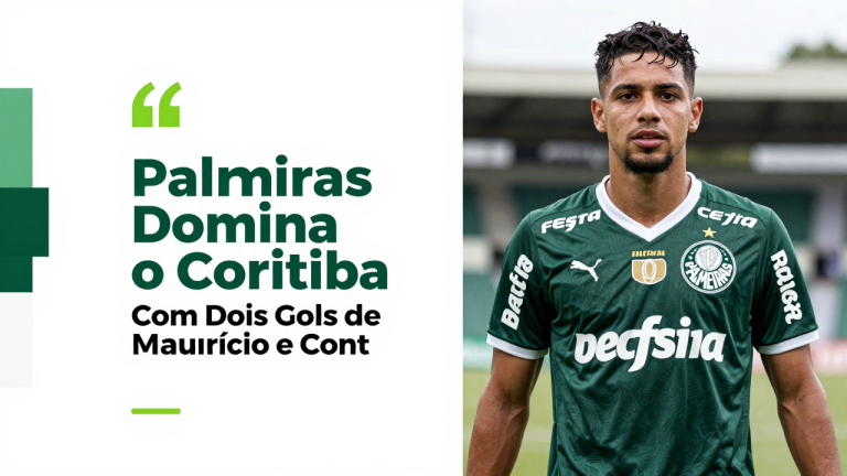 Palmeiras Domina o Coritiba Com Dois Gols de Maurício e Continua na Liderança do Brasileirão