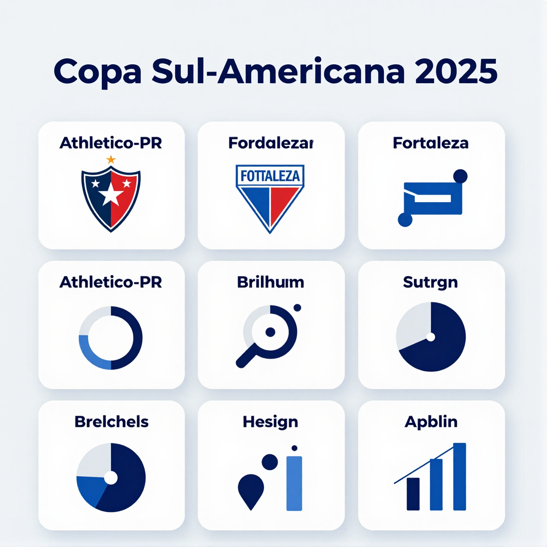 Infográfico - Copa Sul-Americana 2025: Athletico-PR e Fortaleza brilham, mas América-MG enfrenta crise no futebol brasileiro