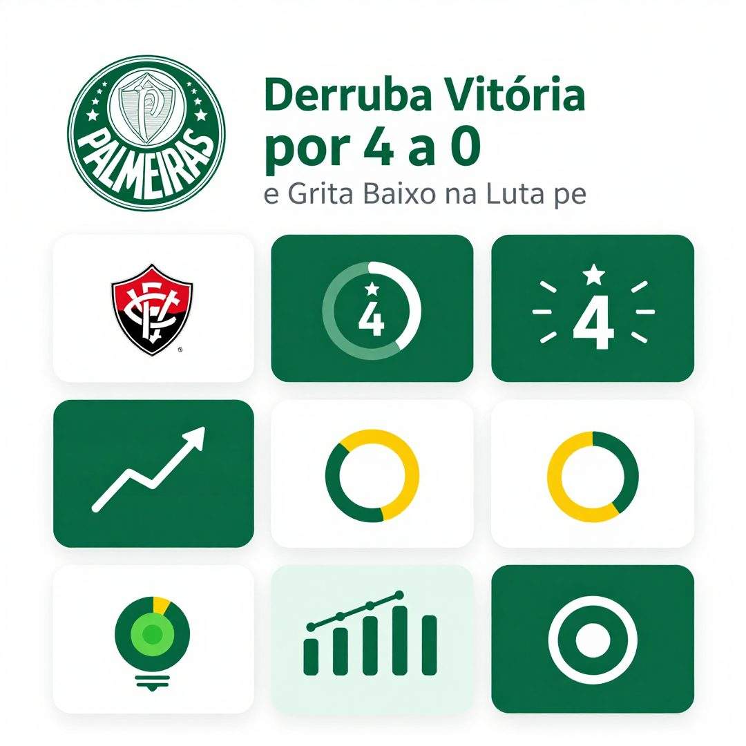 Infográfico - Palmeiras Derruba Vitória por 4 a 0 e Grita Baixo na Luta pelo Título
