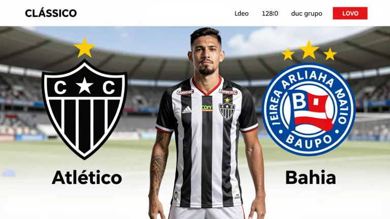 Clássico entre Atlético-MG e Bahia define líderes do grupo na Copa Sul-Americana este ano.