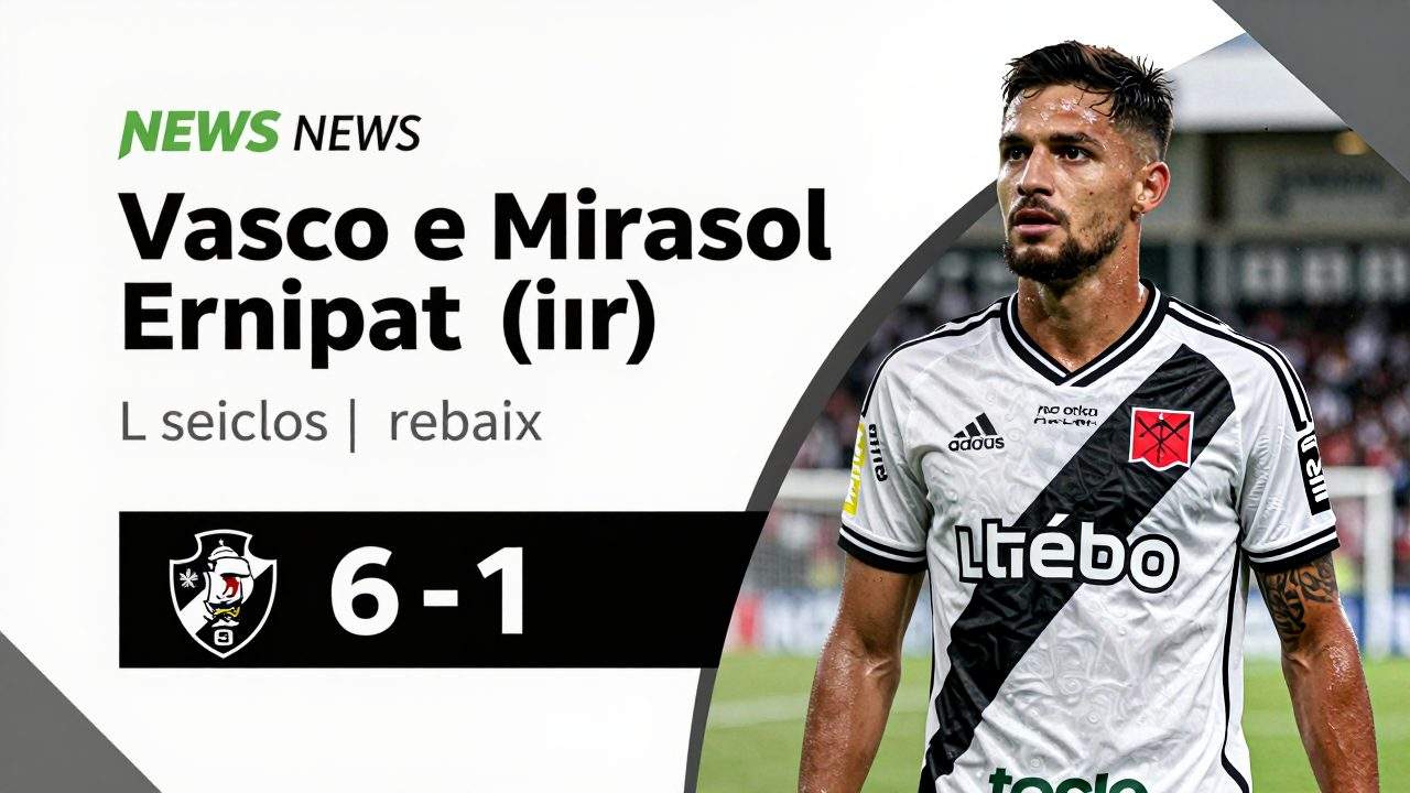 Vasco e Mirassol empatam em 1 a 1 e seguem na zona de rebaixamento do Brasileirão