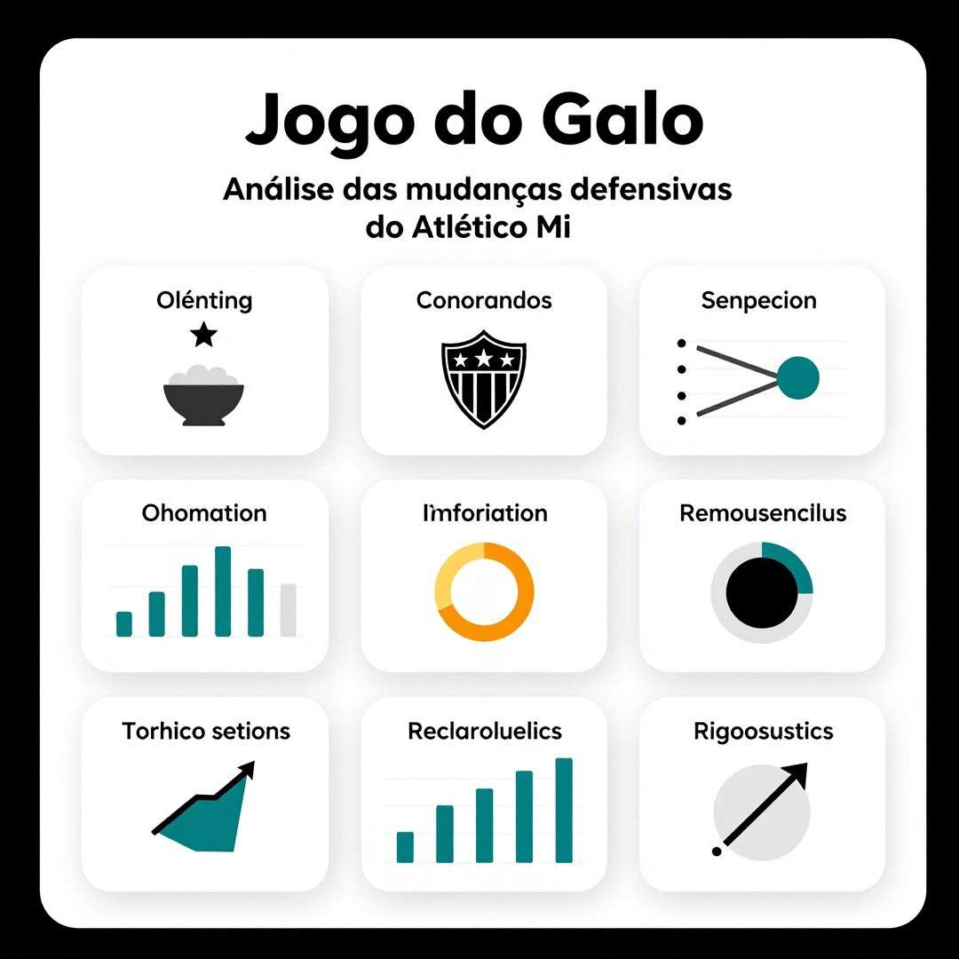 Infográfico - Jogo do Galo: análise das mudanças defensivas do Atlético Mineiro para fechar espaços no meio
