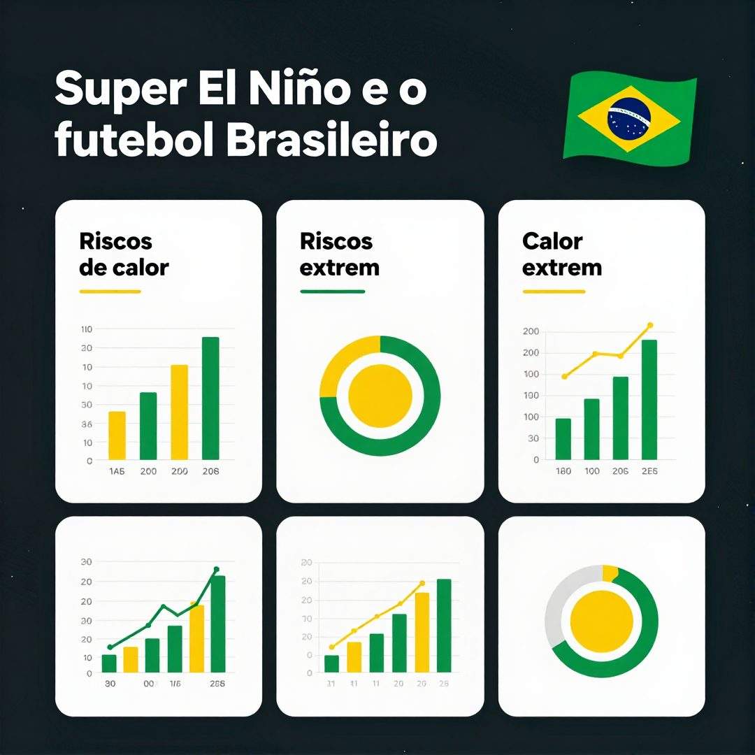 Infográfico - Super El Niño e o futebol brasileiro: riscos de calor extremo para treinos, jogos e estádios