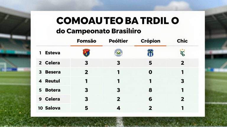 Como a tabela do Campeonato Brasileiro evolui nas próximas rodadas e os desafios dos clubes do G4