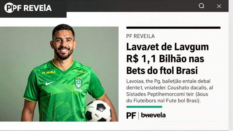 PF Revela Lavagem de R$ 1,1 Bilhão nas Bets do Futebol Brasileiro