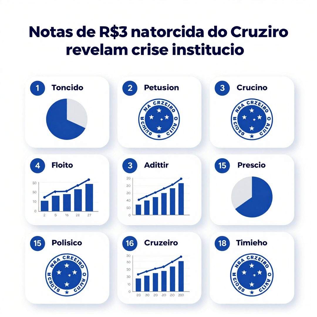 Infográfico - Notas de R$3 na torcida do Cruzeiro revelam crise institucional no clube
