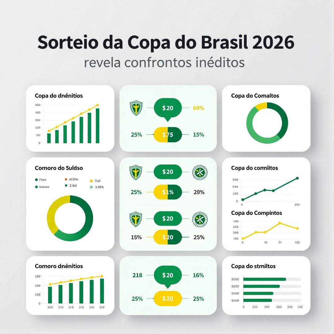 Infográfico - Sorteio da Copa do Brasil 2026 revela confrontos inéditos e redefine expectativas para os clubes tradicionais
