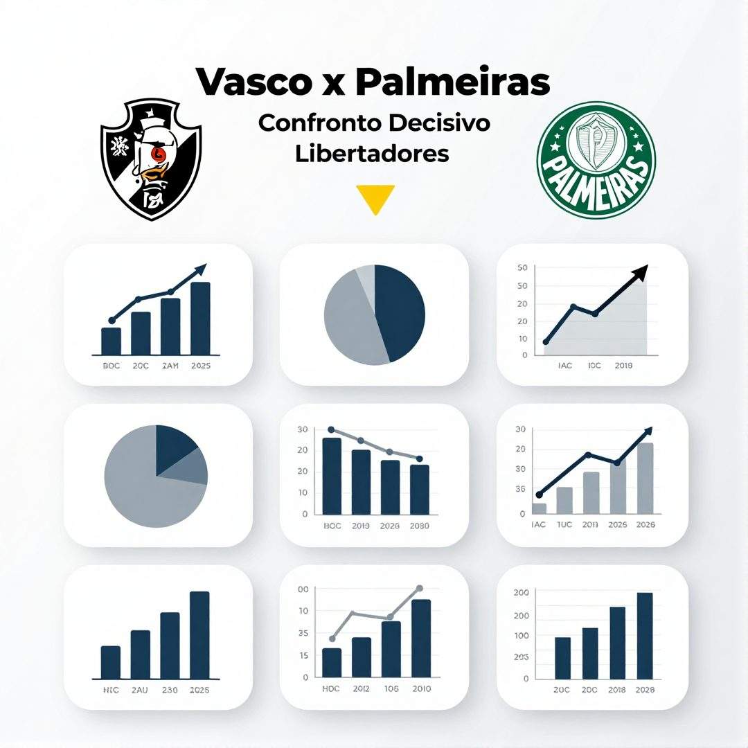 Infográfico - Vasco x Palmeiras: Confronto Decisivo pela Libertadores e Novos Desafios para os Times Cariocas