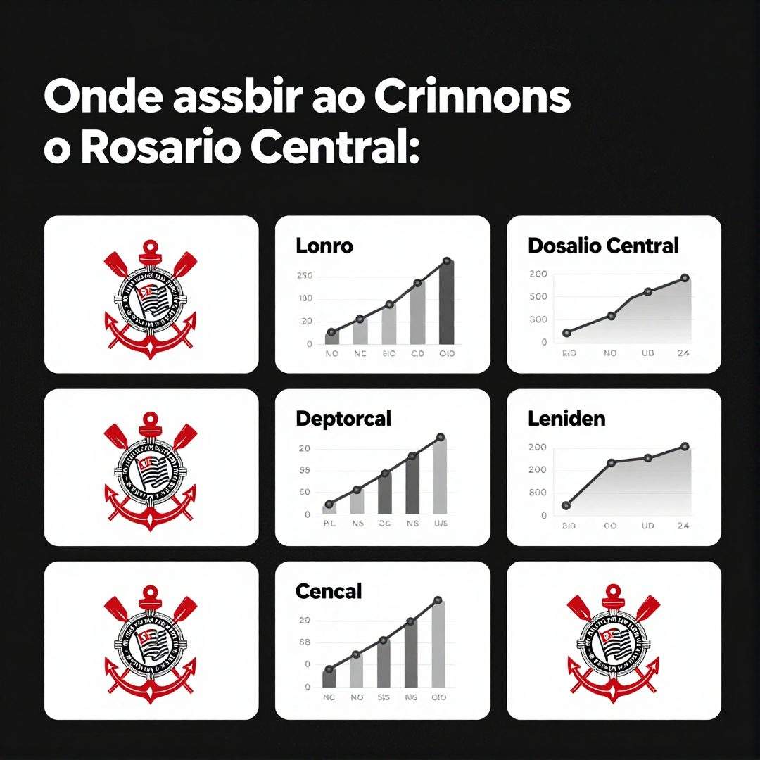 Infográfico - Onde assistir ao Corinthians contra o Rosario Central: canais, horários e dicas para acompanhar a partida