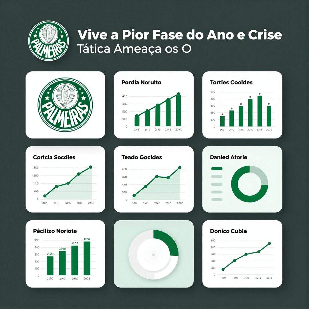 Infográfico - Palmeiras Vive a Pior Fase do Ano e Crise Tática Ameaça os Objetivos da Diretoria Paulista