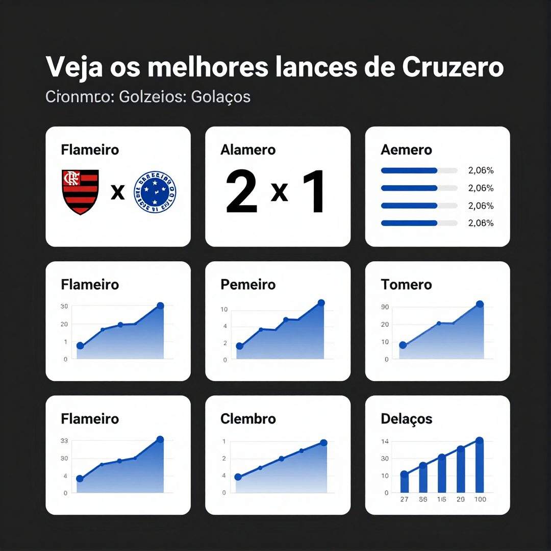 Infográfico - Veja os melhores lances de Flamengo 2 x 1 Cruzeiro: Golaços e defesa histórica classificam o Rubro-Negro