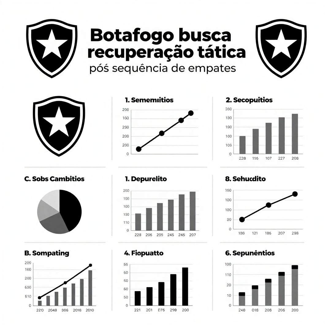 Infográfico - Botafogo busca recuperação tática após sequência de empates e mira em três pontos decisivos