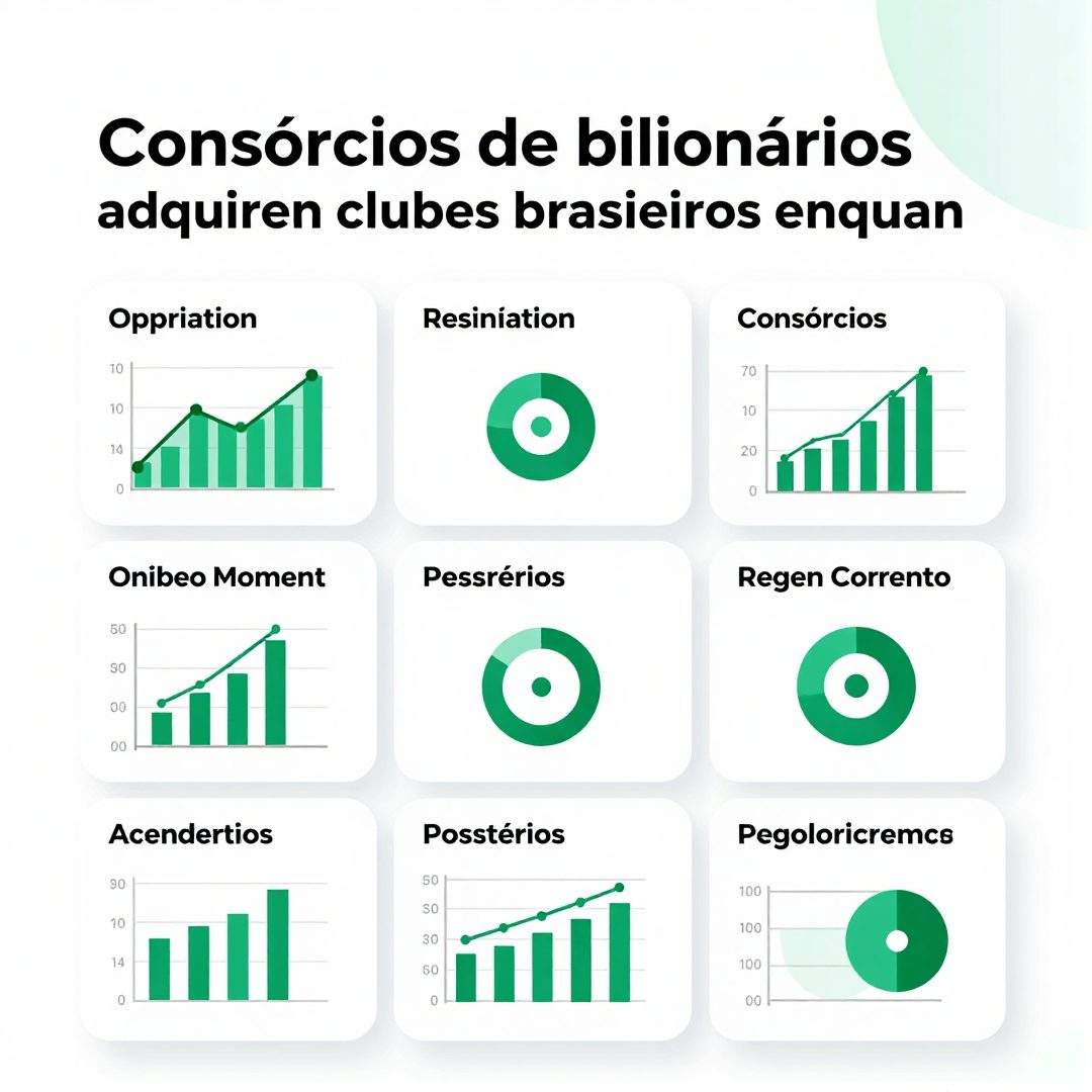 Infográfico - Consórcios de bilionários adquirem clubes brasileiros enquanto o futebol vira ativo financeiro