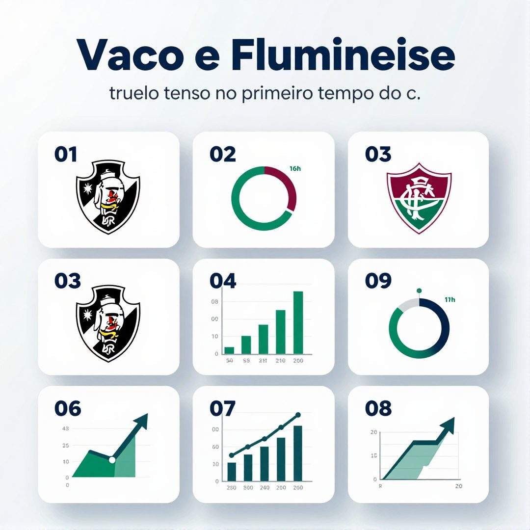 Infográfico - Vasco e Fluminense travam duelo tenso no primeiro tempo do clássico carioca