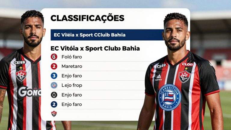 Classificações de EC Vitória x Sport Club Bahia: análise histórica dos duelos no futebol baiano
