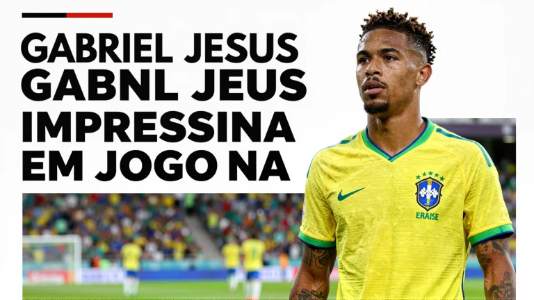 Gabriel Jesus impressiona em jogo na Espanha: camisa brasileira brilha entre os gigantes do futebol europeu