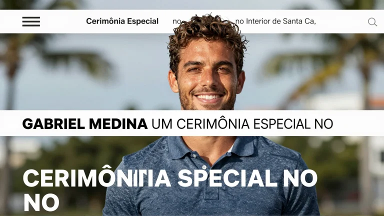 Gabriel Medina em Cerimônia Especial no Interior de Santa Catarina